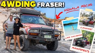 COMPLETE Fraser Island 4WD CAMPING Adventure  BREAKDOWNS WILD WEATHER Ngkala Rocks [upl. by Attelrac]