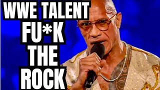 WWE TALENT FCK THE ROCK MAJOR BACKSTAGE HEAT [upl. by Iana]