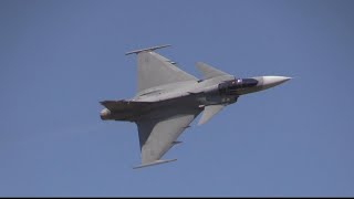 JAS39 Gripen Demonstration  RIAT 2024 [upl. by Anawait]