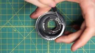 Olympus OMSystem FZuiko AutoS 50mm f18 Lens Disassembly [upl. by Alemrac]