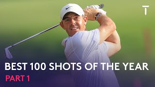 Best 100 Golf Shots Of The Year  Part 1 [upl. by Okime294]