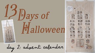 13 DAYS of HALLOWEEN  DAY 2 HALLOWEEN FABRIC ADVENT CALENDAR  Dollar Tree DIY [upl. by Aileon]