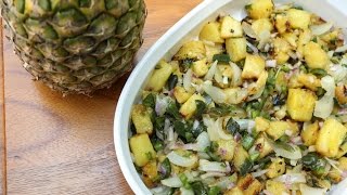 Diva Qs Pineapple Poblano Salsa Recipe [upl. by Lesak]