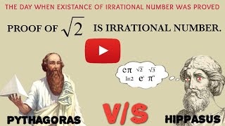 SQUARE ROOT 2 IS IRRATIONAL NUMBER  PYTHAGORAS VS HIPPASUS [upl. by Bijan]