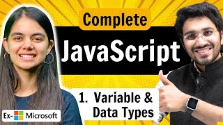 JavaScript Full Course ❤️  Variables amp Data Types  Lecture 1 [upl. by Almita239]