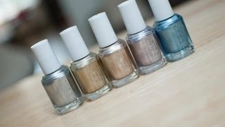 Nail Polish Haul Essie Mirror Metallics Collection GIVEAWAY CLOSED [upl. by Swihart778]