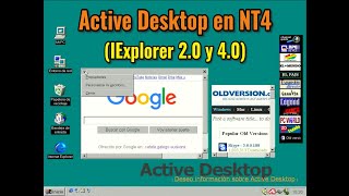 Revisión de Active Desktop en Windows NT4 Internet Explorer 20 e Internet Explorer 401 [upl. by Nottarts]