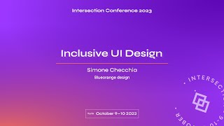 Inclusive UI design [upl. by Dosia]