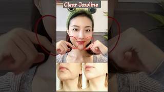 🐰💘antiageing face yoga and clear jawline faceyoga glowingskin faceexercise yoga facemassageyt [upl. by Allenaj]