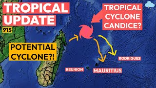 Potential Large Cyclone Heading for Mauritius Réunion amp Rodrigues [upl. by Attenev755]