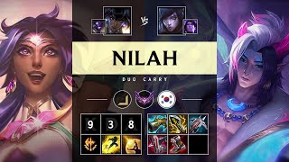 Nilah ADC vs Aphelios Triple Kill Unstoppable  KR Master Patch 1420 [upl. by Neom707]