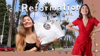 i went to a REFORMATION SAMPLE SALE vlog  haul [upl. by Collie]