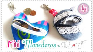 Monederos de tela DIY  Para Llaveros [upl. by Bob]