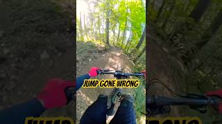 Unclipped when I jumped … 🫠mtb downhill mtblife jump bike mtbcrash [upl. by Alleirbag]