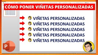 Cómo PONER VIÑETAS PERSONALIZADAS en POWERPOINT [upl. by Noslen]