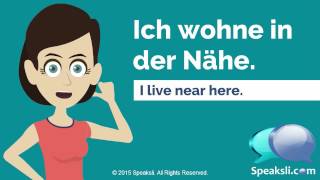 Where Do You Live  Learn German  Speaksli [upl. by Calabresi406]