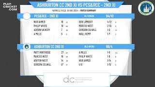 Ashburton CC 2nd XI v Plymouth Civil Service and Roborough CC PCSampRCC  2nd XI [upl. by Bevash]