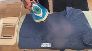 48 ASMR ironing with hot steam burst iron steams a lot ironingasmr steamiron [upl. by Annohsed]