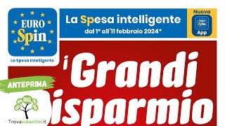 VOLANTINO EUROSPIN dal 1 al 11 febbraio 2024 anteprima [upl. by Arracahs]