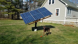 DIY Single Axis Solar Tracker  810w Grid Tied [upl. by Yerhcaz]