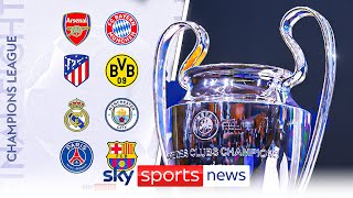 Arsenal draw Bayern Munich in Champions League Man City face Real Madrid [upl. by Ielirol]