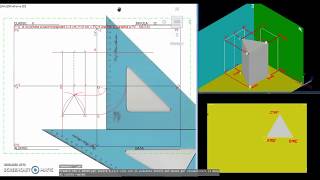 II  Tav 12  Proiezione Ortogonale di un prisma a base triangolare [upl. by Ahterahs]