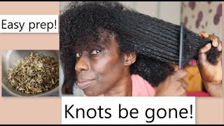 BEST DIY NATURAL HAIR DETANGLER EVER YOU WONT BELIEVE THE SLIP marshmallowroot naturalhair [upl. by Assenat]