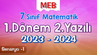 7Sınıf Matematik 1Dönem 2Yazılı Ortak Sınavı 20232024 Senaryo1 [upl. by Groot500]