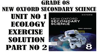 Level 8 New Oxford Secondary Science Unit No 1 Ecology Exercise Solution Part 2  Short Questions [upl. by Elleb375]