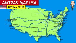 Amtrak map USA Understand Americas train routes [upl. by Llednyl]