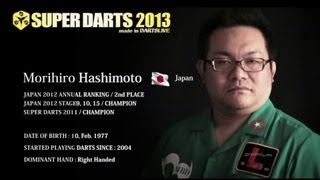 Morihiro Hashimoto  SUPER DARTS 2013 Player Introduction Video [upl. by Spencer]