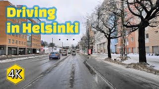 Driving in Helsinki Crossing of Vihdintie and Hakamäentie – Mannerheimintie – Erottaja Street 4K [upl. by Salvay61]