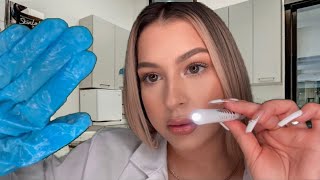 ASMR dermatologist checks your skin but shes kinda rude 🥲 [upl. by Antipus]