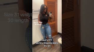 Jeans Try on Levi’s skinny shaping jeans jeans levi tryon [upl. by Nitsej]