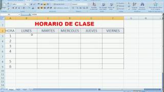 ¿Como aplicar formato a un horario elaborado en Excel [upl. by Perloff12]