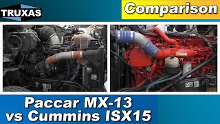 Comparison Paccar MX13 vs Cummins ISX15 201417 Models [upl. by Arakahs906]