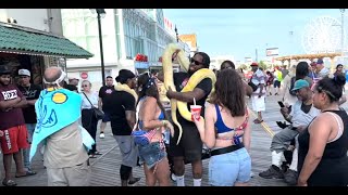 Atlantic City Boardwalk Summer on 4th of July 2024 [upl. by Aikym751]