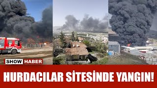 Ankarada İvedik Hurdacılar Sitesinde çıkan yangına itfaiye ekipleri müdahale etti [upl. by Solakcin]