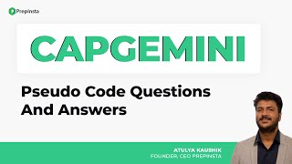 Capgemini Pseudocode Questions and Answers 2021 [upl. by Sell]