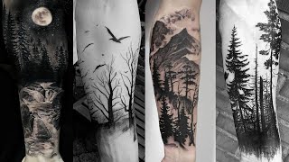 Men Forest Tattoos Sleeve Design  Forest Arm Tattoo Sleeve Design  Most Attractive Forest Tattoo [upl. by Anifled]