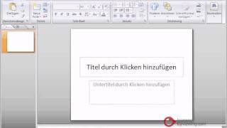 Powerpoint Präsentation Tutorial Deutsch Einleitung [upl. by Zobkiw]