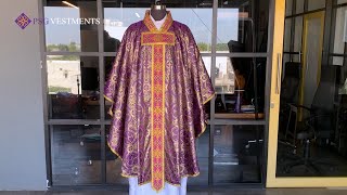 Majestic violet Gothic Chasuble By PSG Vestments [upl. by Hteazile244]