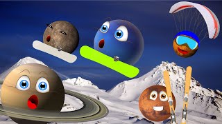 Planets go on Winter Holiday to the Mountains  Winter Adventure [upl. by Reeta]