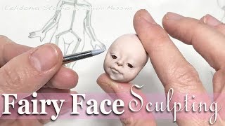 Polymer Clay Fairy Face Sculpting [upl. by Lehet]