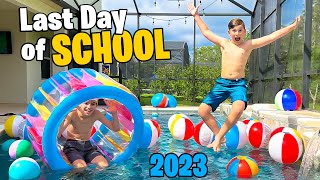 LAST DAY OF SCHOOL First Day of Summer Pool Party 2023 FUNhouse Family Vlog [upl. by Fanestil]