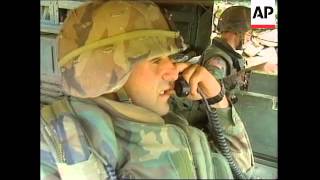 YUGOSLAVIA KOSOVO US PATROL REACT TO KLA SHOW OF STRENGTH [upl. by Alida]