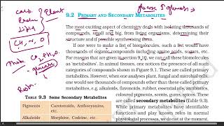 CHAPTER 9 BIOMOLECULES CLASS 11 PART 6 PRIMARY AND SECONDARY METABOLITEs biorealm [upl. by Kirrad]