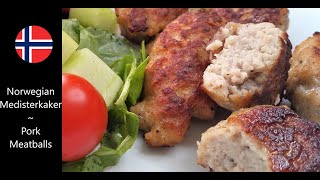 🇳🇴Norwegian Medisterkaker Pork Meatballs Easy ampQuick Mince Recipe  Passportcookbook [upl. by Mischa]