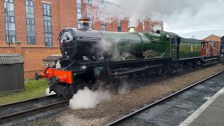 6990 Witherslack Hall departing from Loughborough Central with goods train to Swithland [upl. by Anirbak]