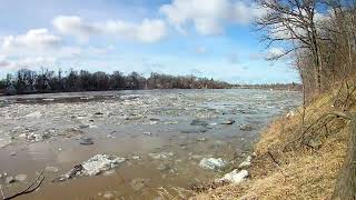 Spring Thaw Red River Winnipeg Manitoba Canada [upl. by Ut941]